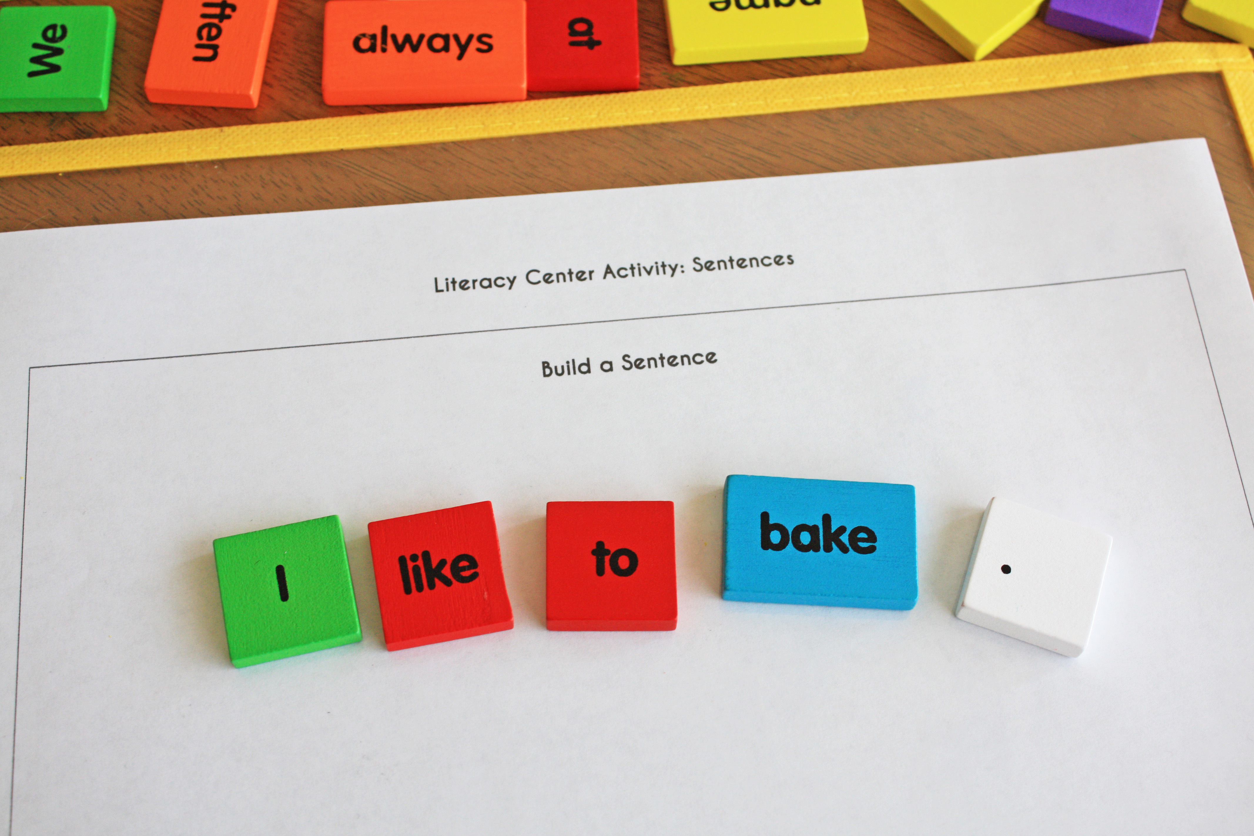 Literacy Center Activities