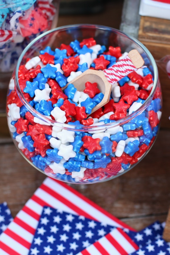 4th of July Popcorn Party Star Candy