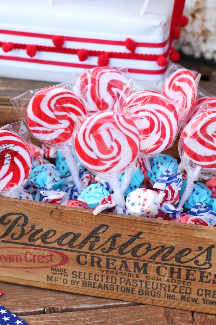 4th of July Popcorn Party Lollipops