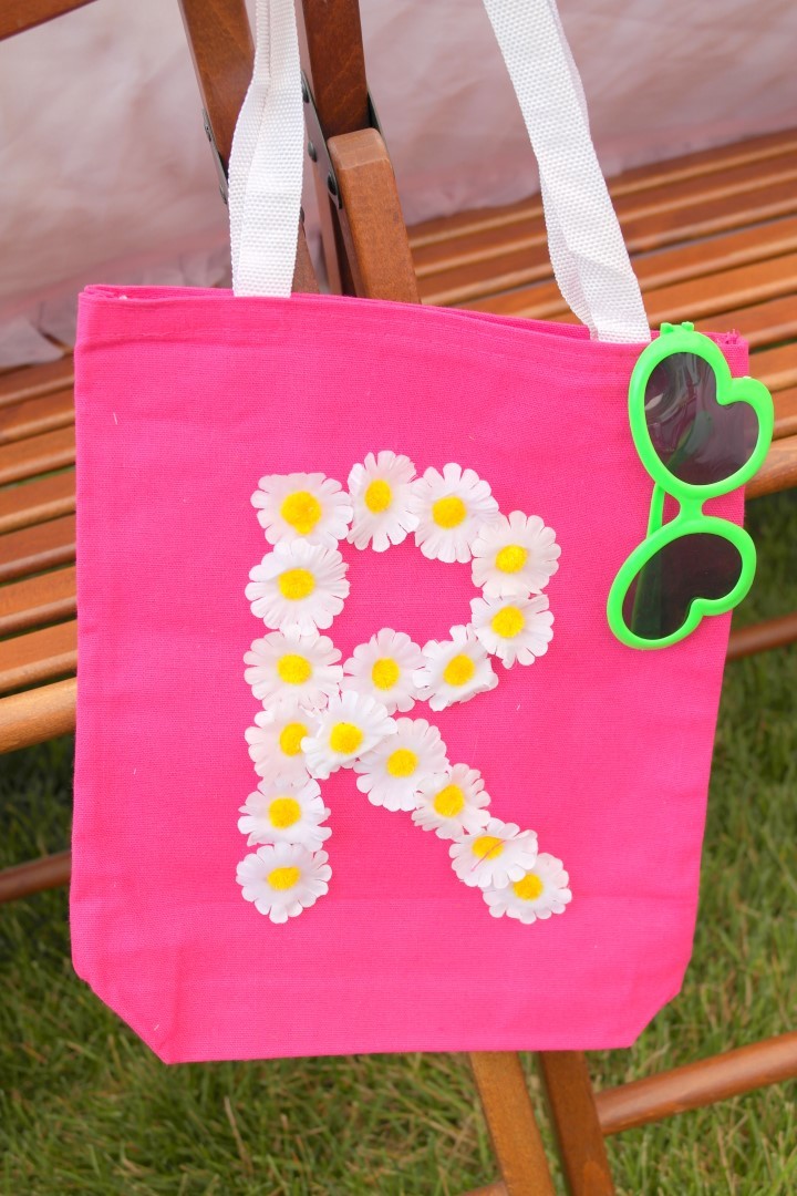 DIY Woodland Monogramed Tote Bag