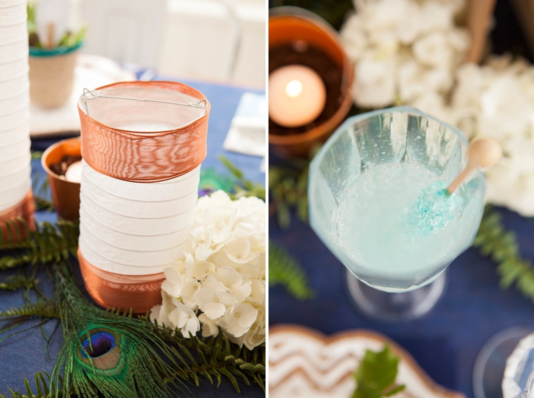 Check out this darling DIY indigo boho wedding tablescape idea!