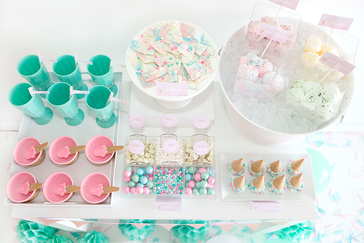 Mint Pink Aqua Party Ideas