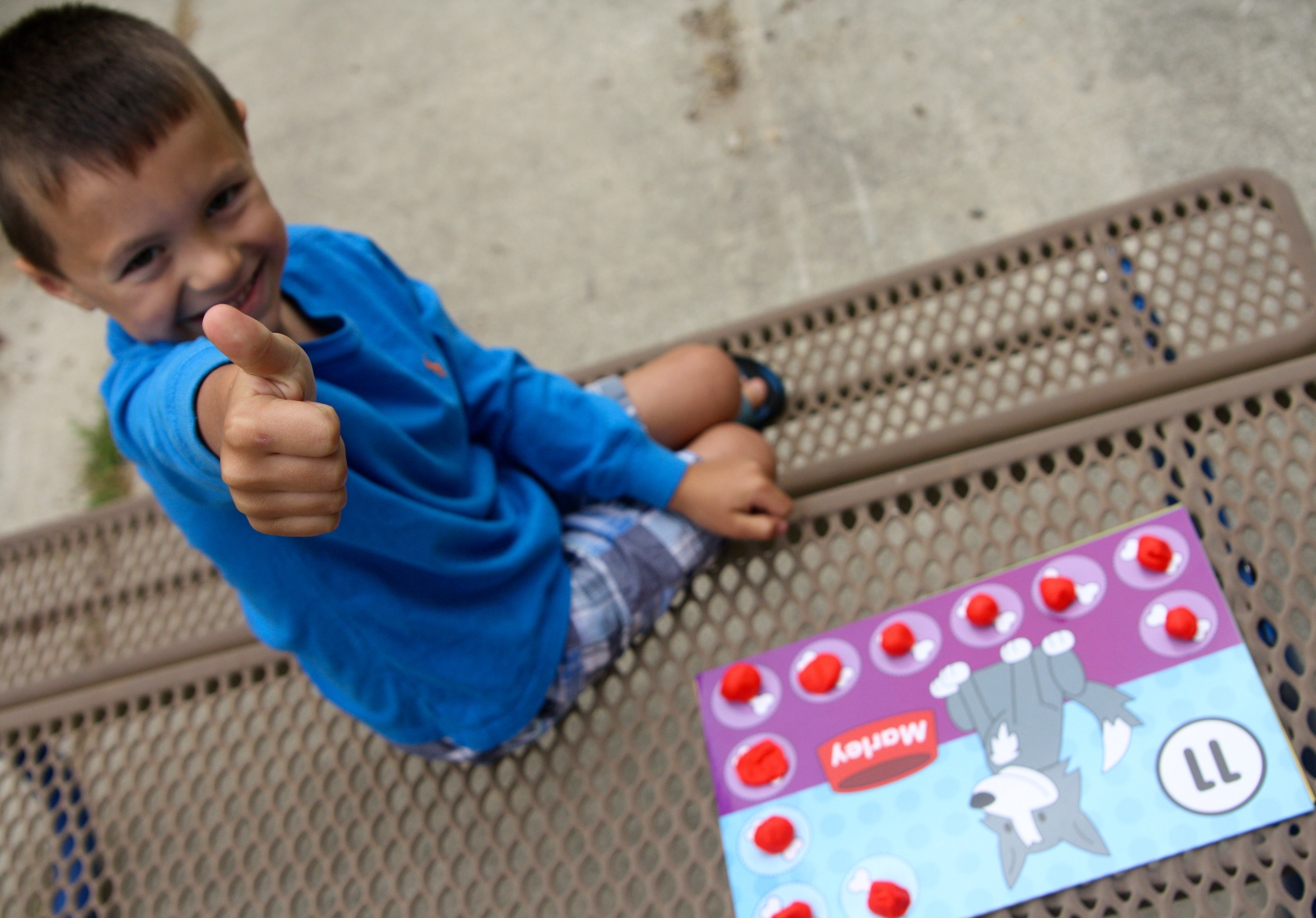 The number mats from Oriental Trading make learning fun!