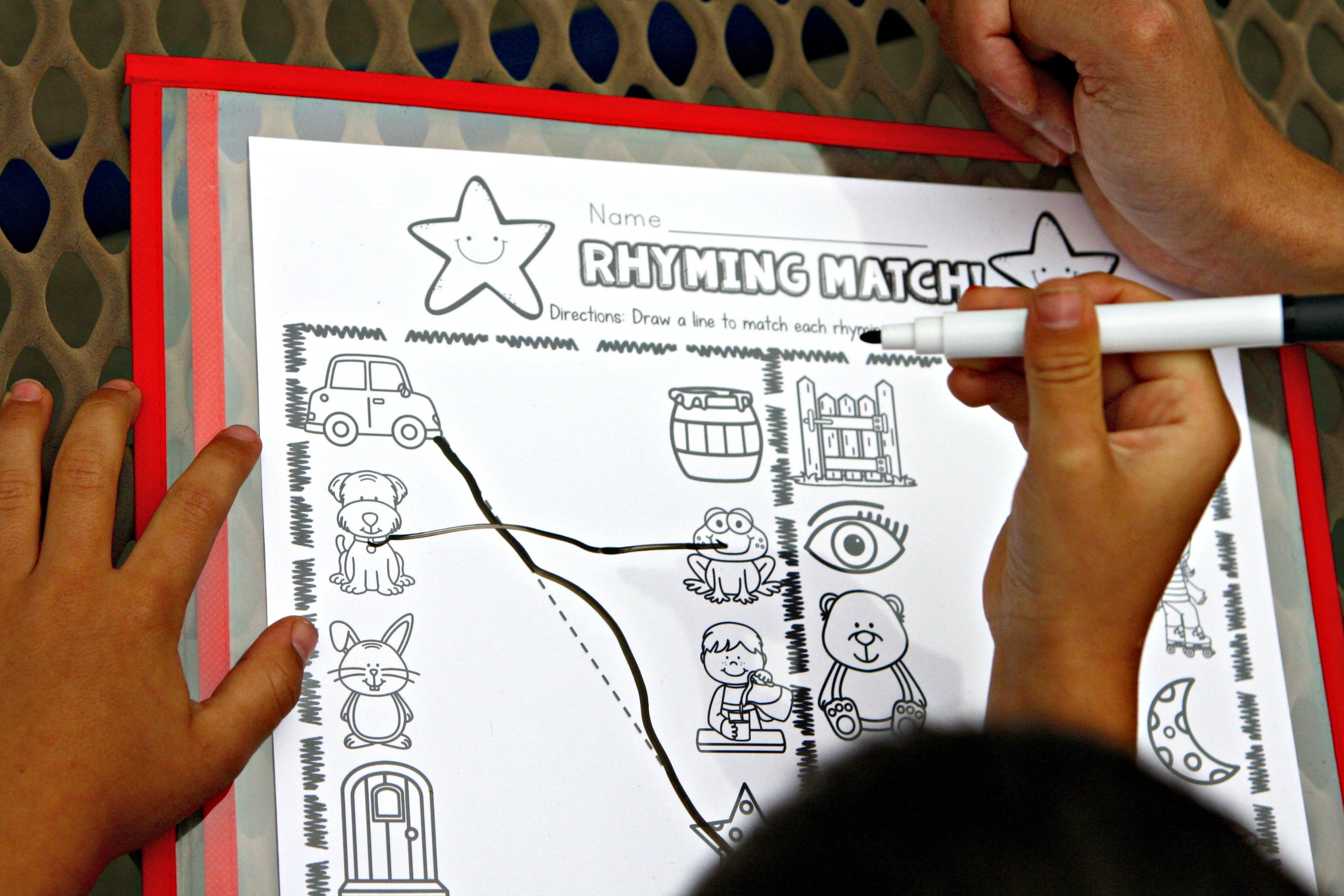 These dry erase sleeves are great for working on any summer workbook pages or to practice printing!