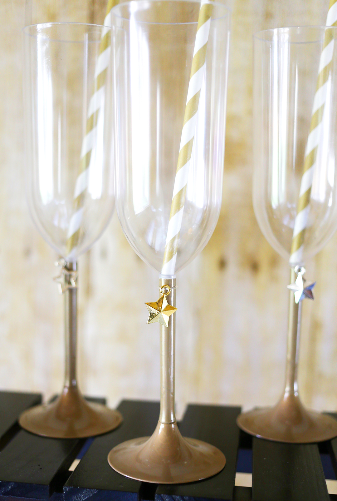 Gold Stem Champagne Glasses