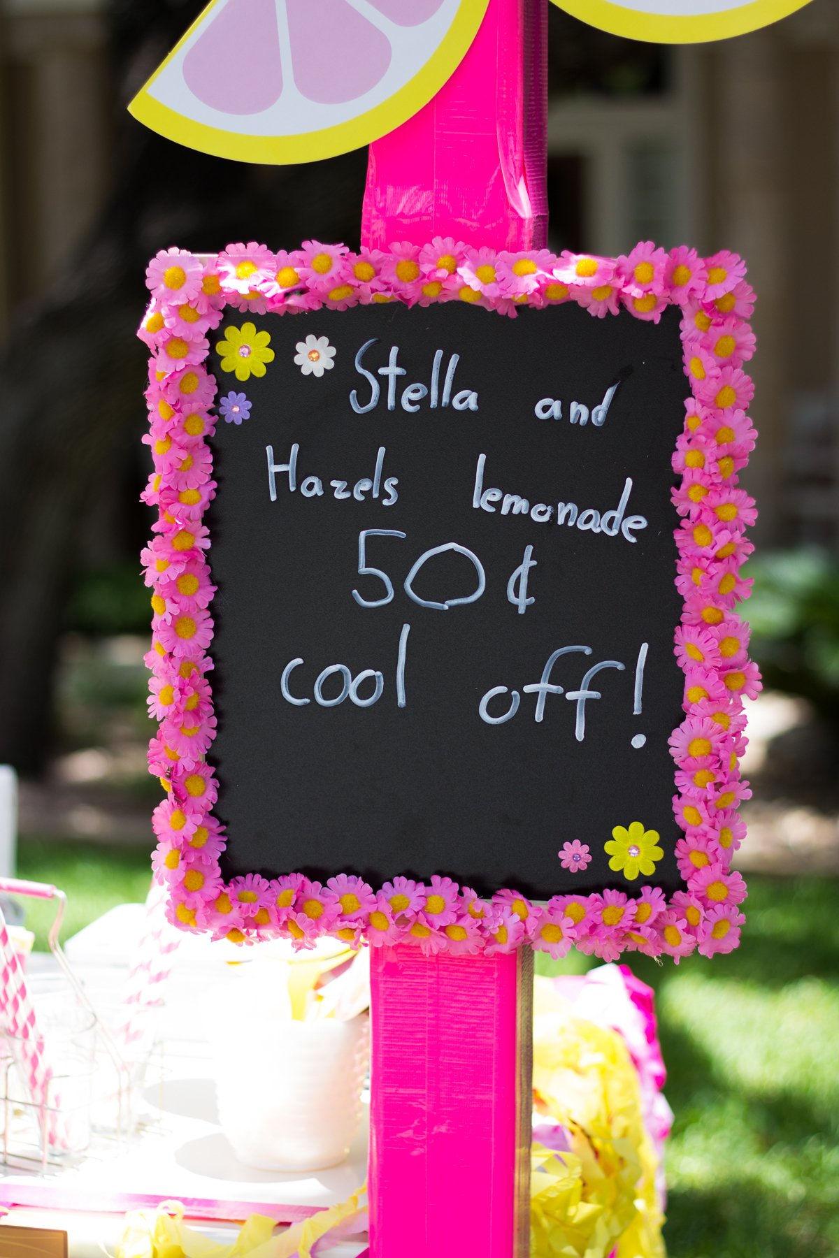 Make your own chalkboard menu for your lemonade stand!
