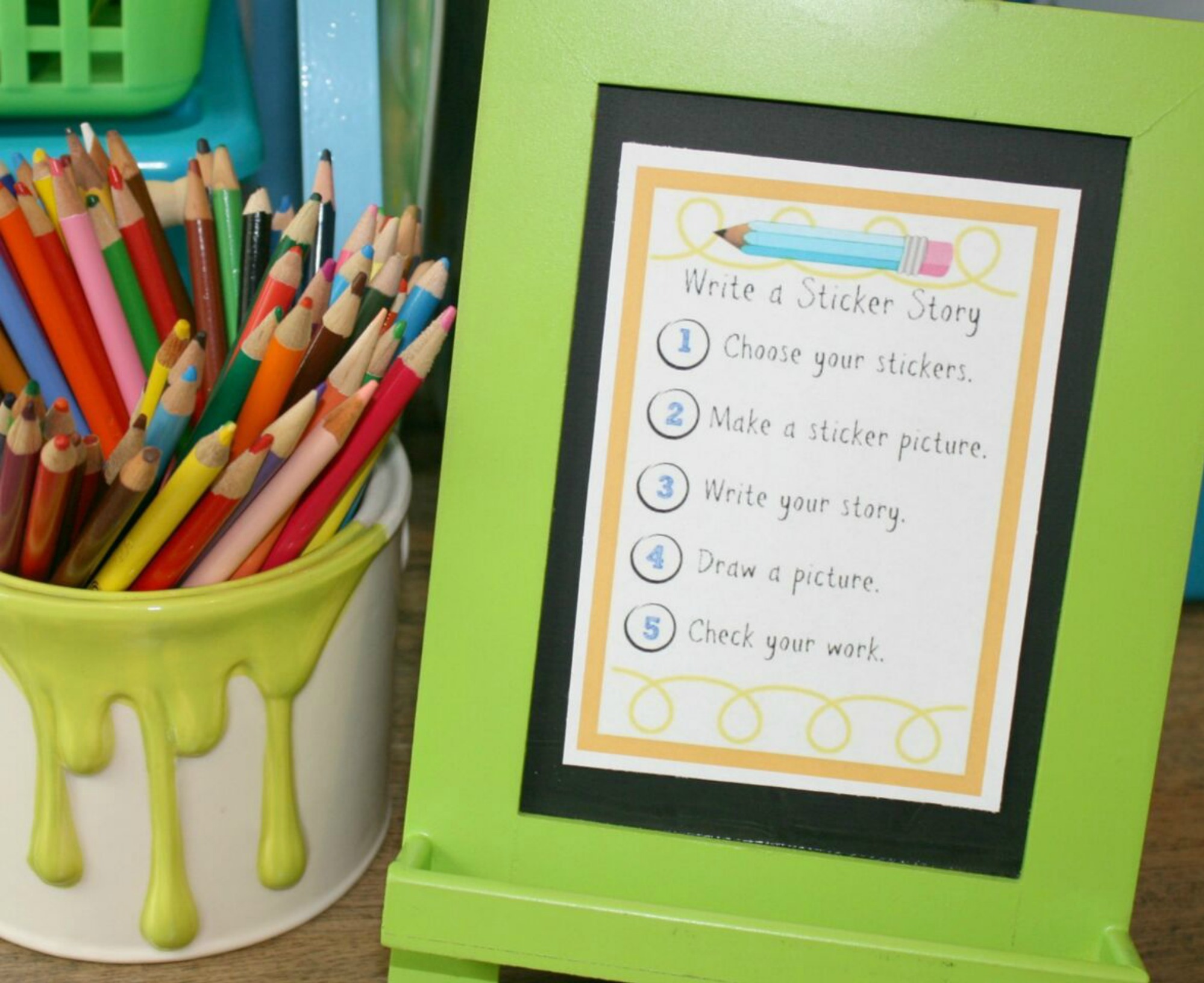 Write a sticker story directions