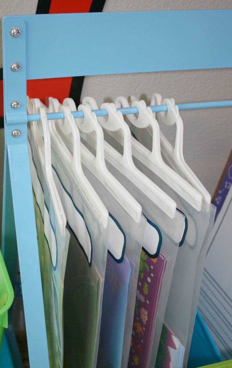 Classroom Storage Rack and Storage Bags