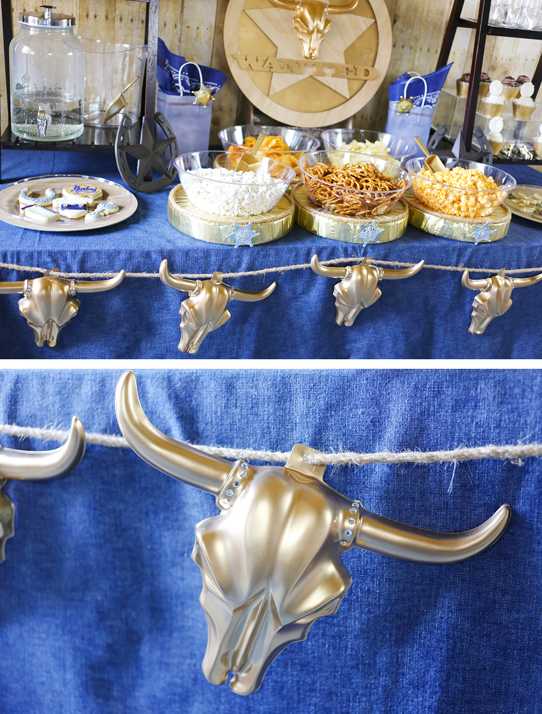 Western Party Gold Decorations