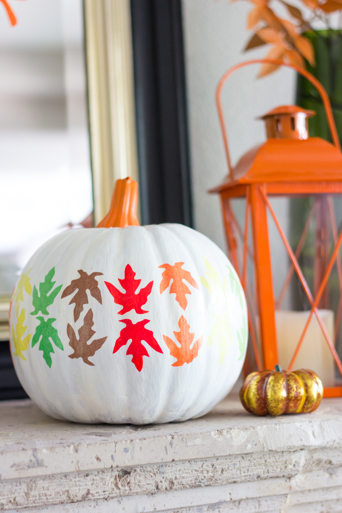 Modern Fall Leaf Pumpkins