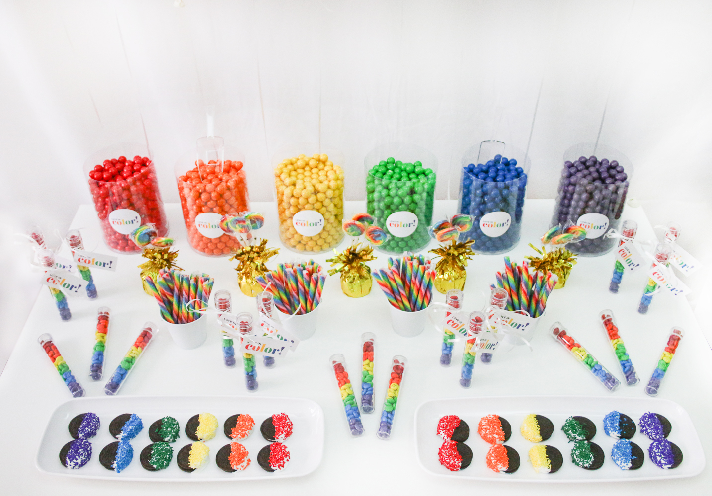 Rainbow Candy Buffet Table