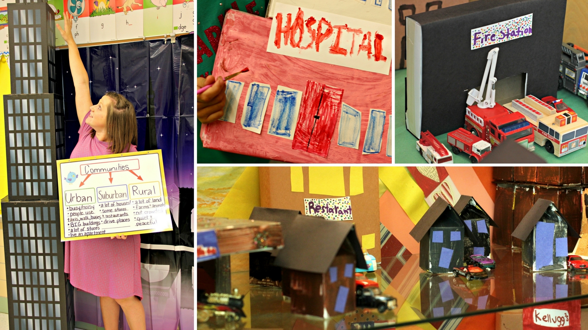 Create this community model using recycled items around the school!