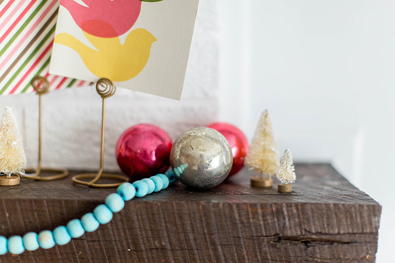 How To Style A Colorful Christmas Mantle