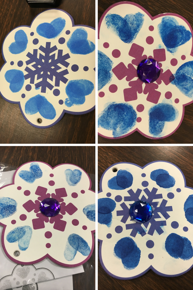 Thumbprint Snowflake Ornament Craft Kit