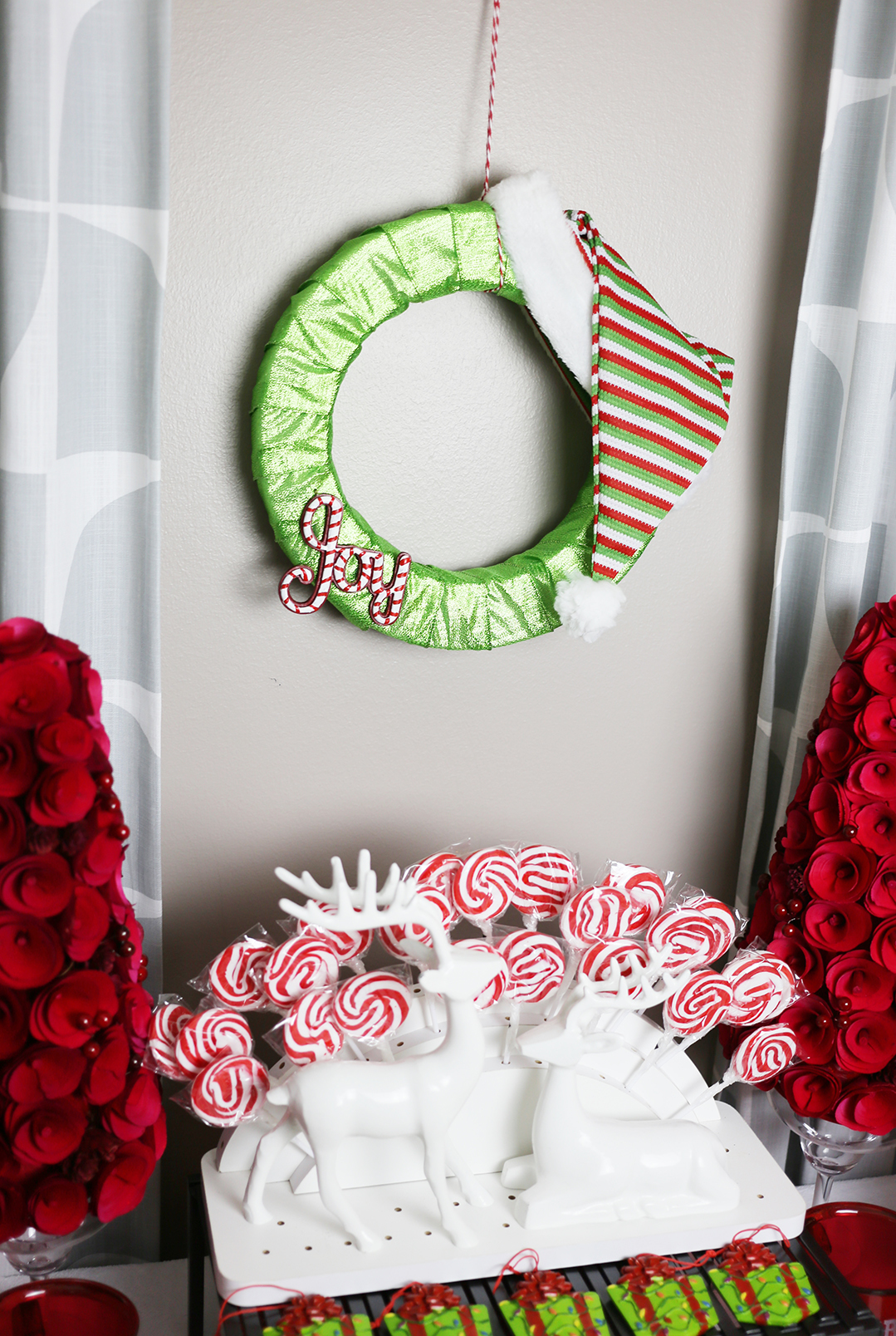 Christmas Santa Hat Wreath