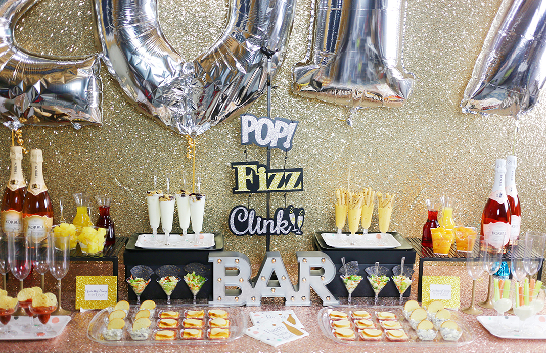 Gold New Years Eve Appetizer Bar