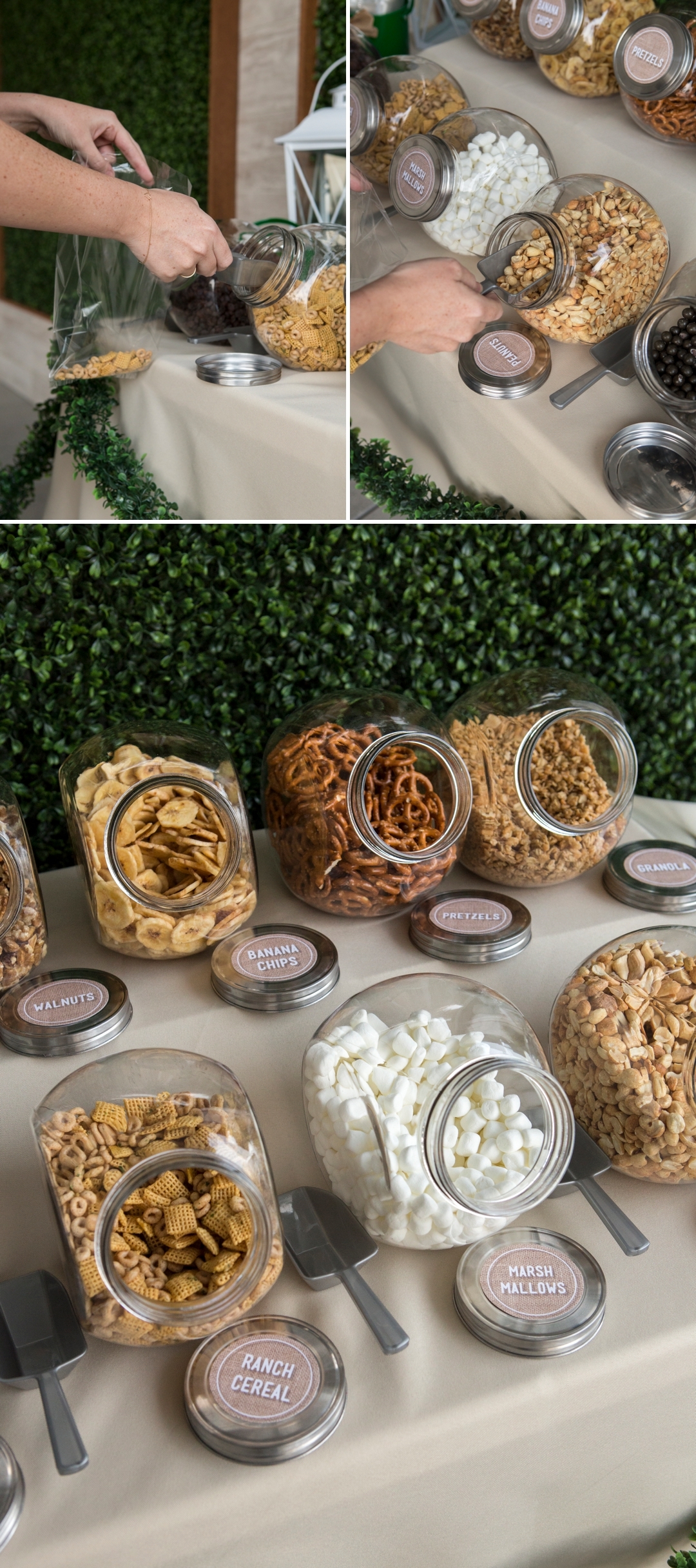 You HAVE To See This DIY Wedding Trail Mix Bar!