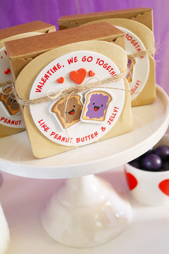 We Go Together Like PB & J Valentine's Day Party Favors