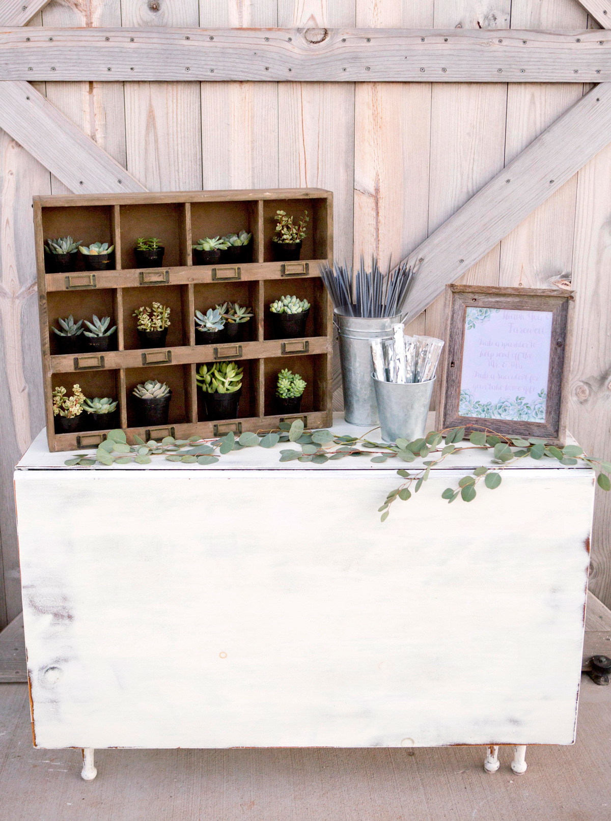 Wedding Send Off table ideas - wedding favors