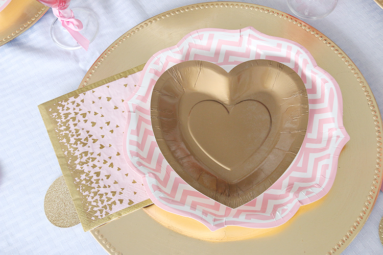 Place settings for Valentine Tea Party