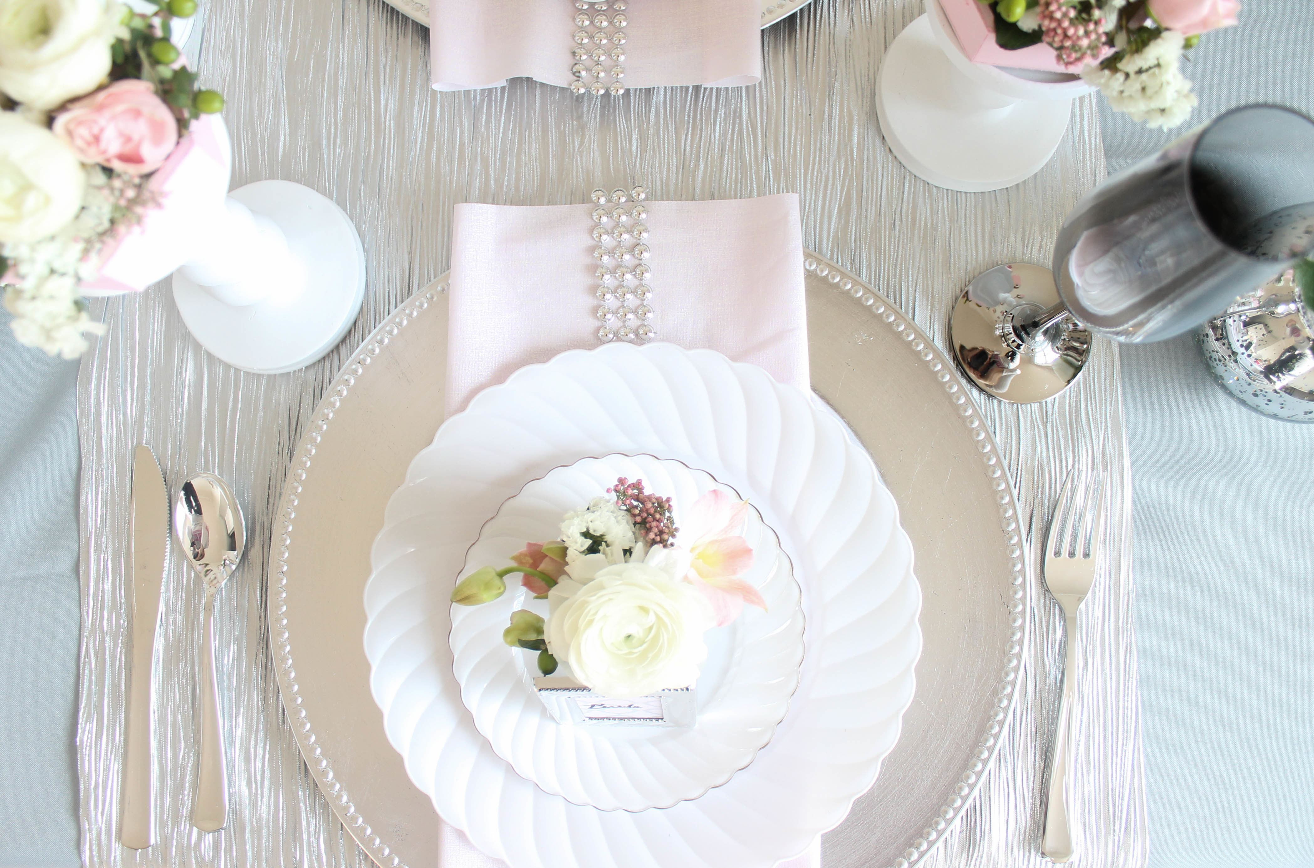 Pink and Gray Modern Wedding