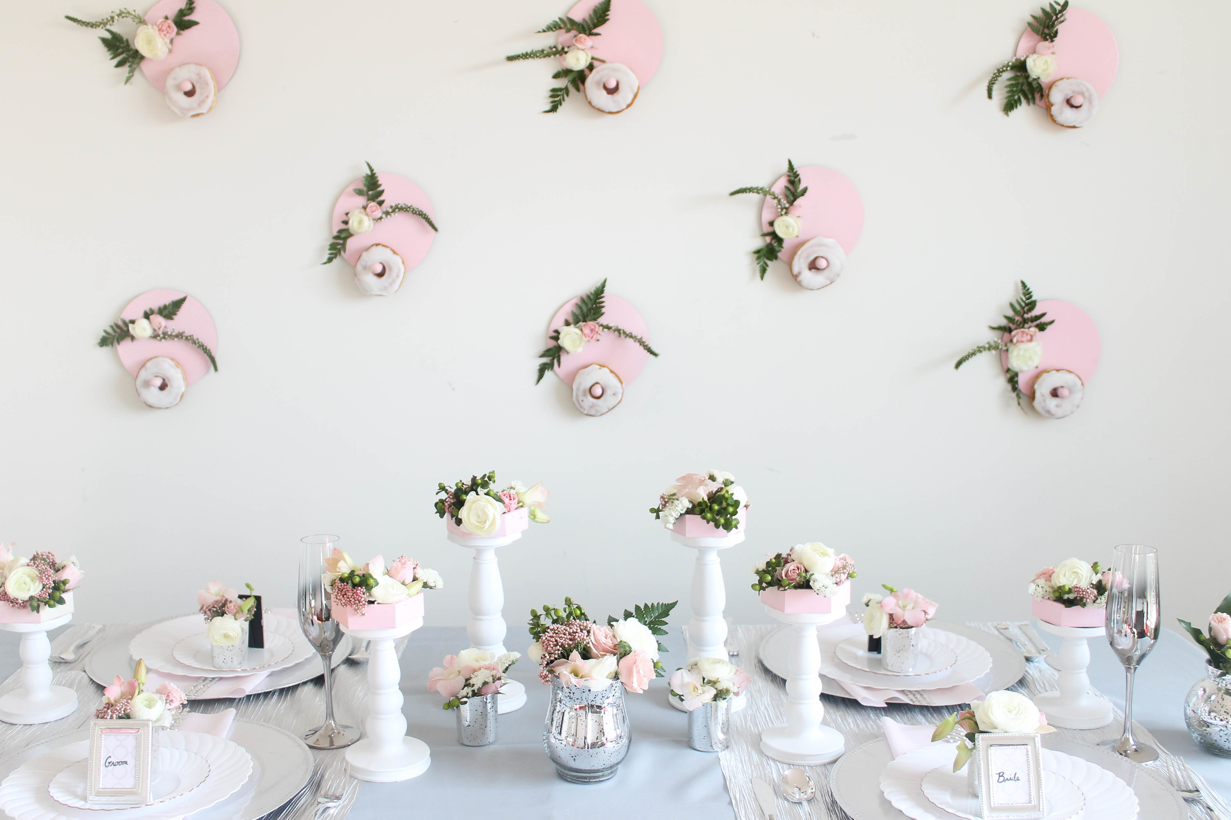 Pink and Gray Modern Wedding