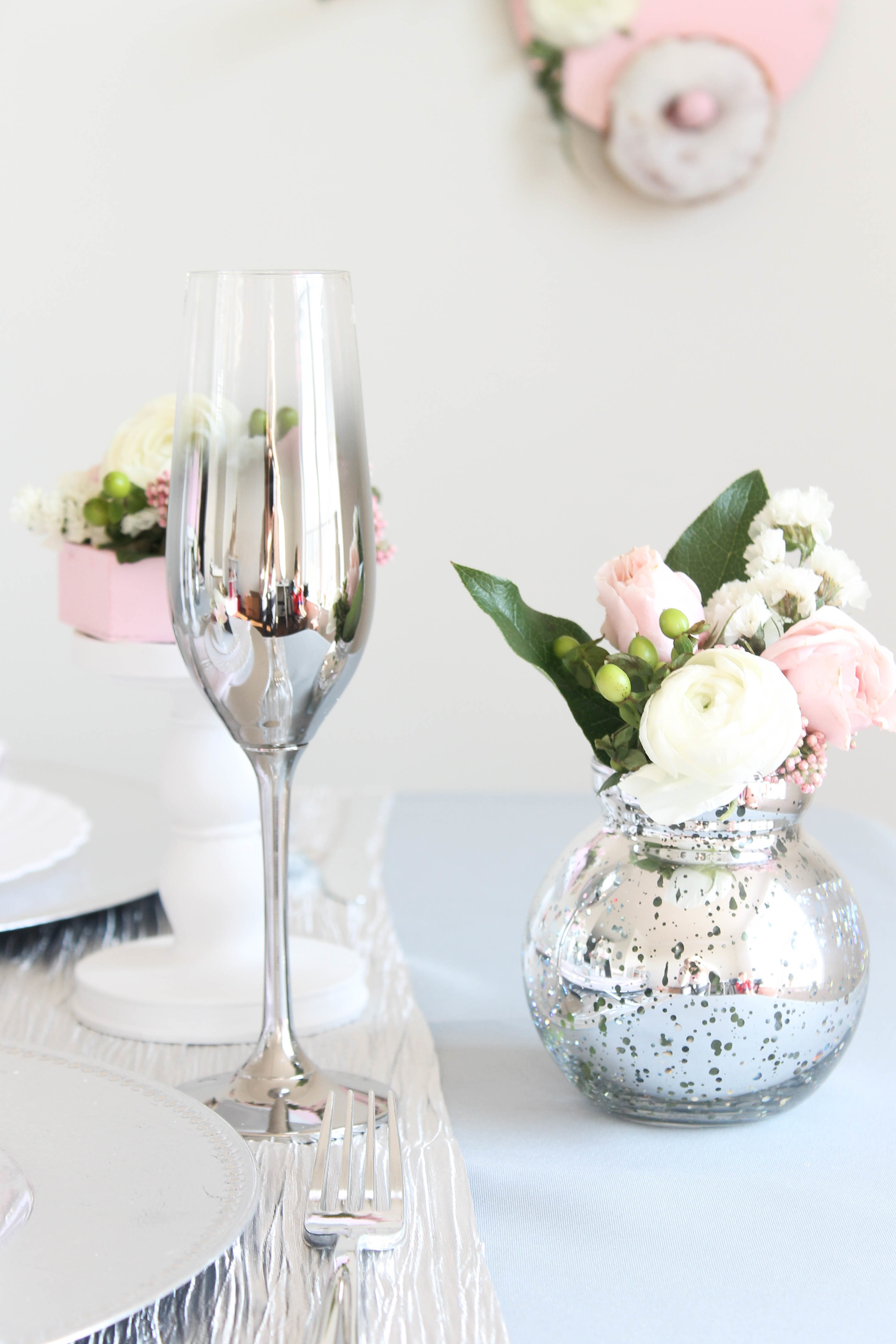 Pink and Gray Modern Wedding
