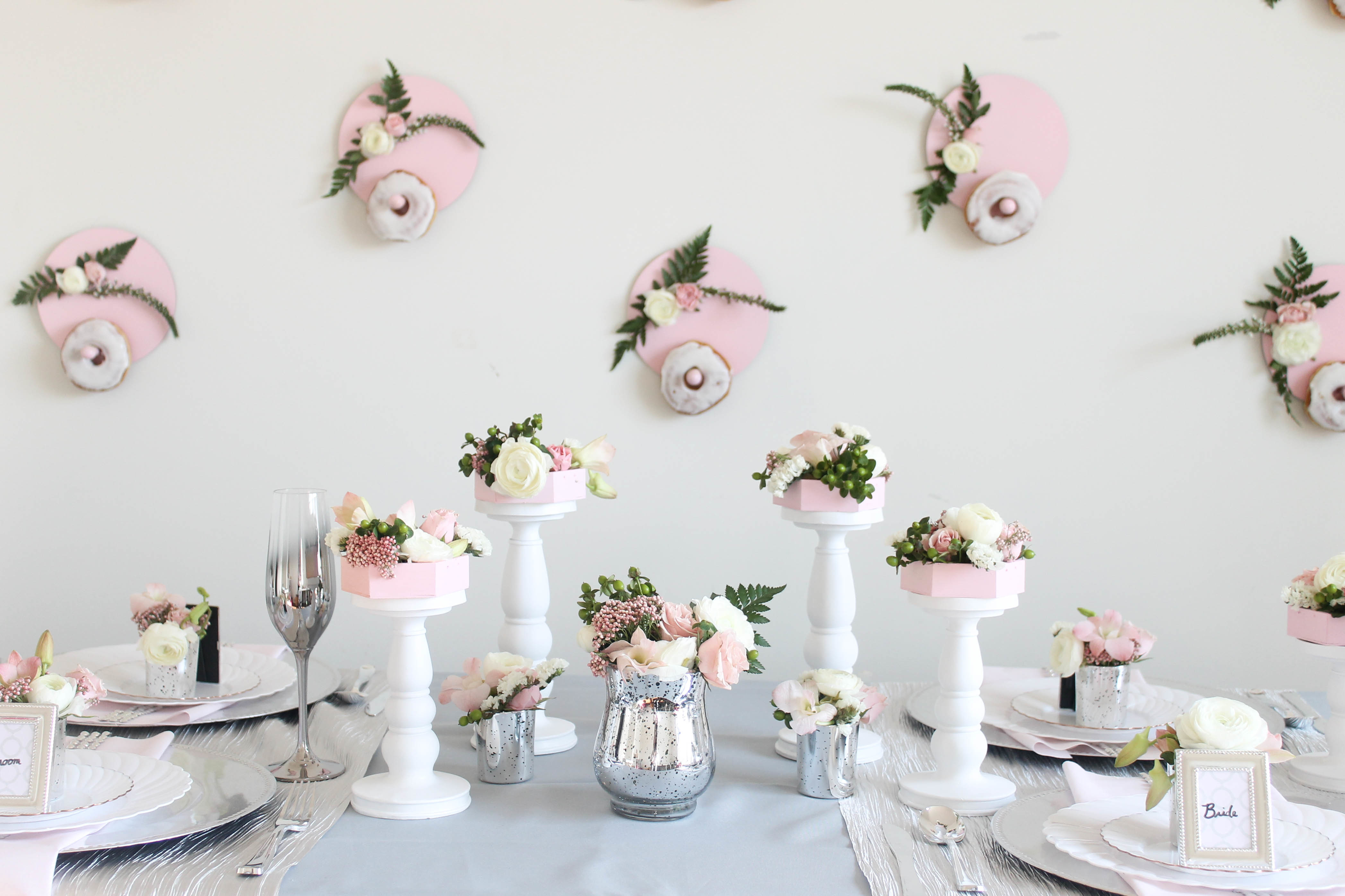 Pink and Gray Modern Wedding