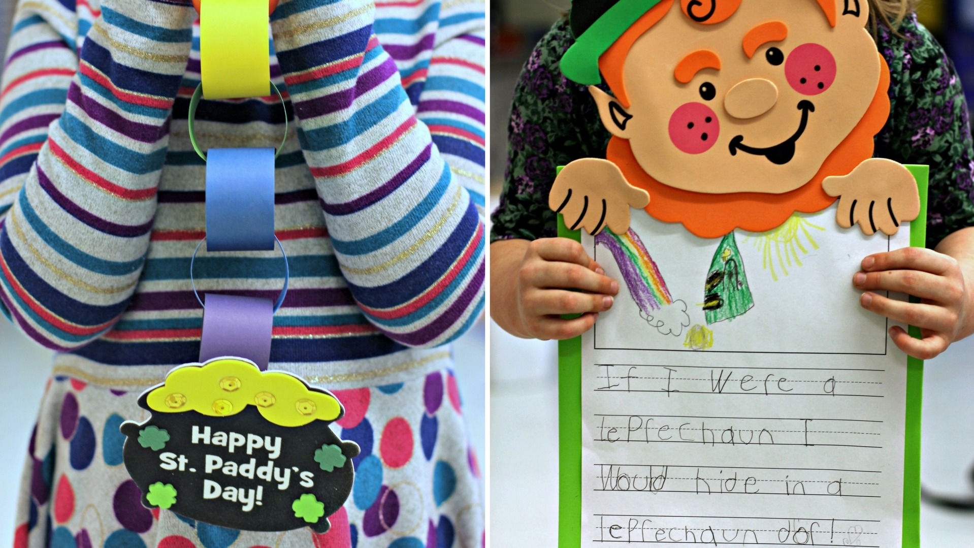 Check out all the St. Patrick's Day crafts that Oriental Trading has to offer. This writing activity and craft are perfect for your leprechaun in the classroom.