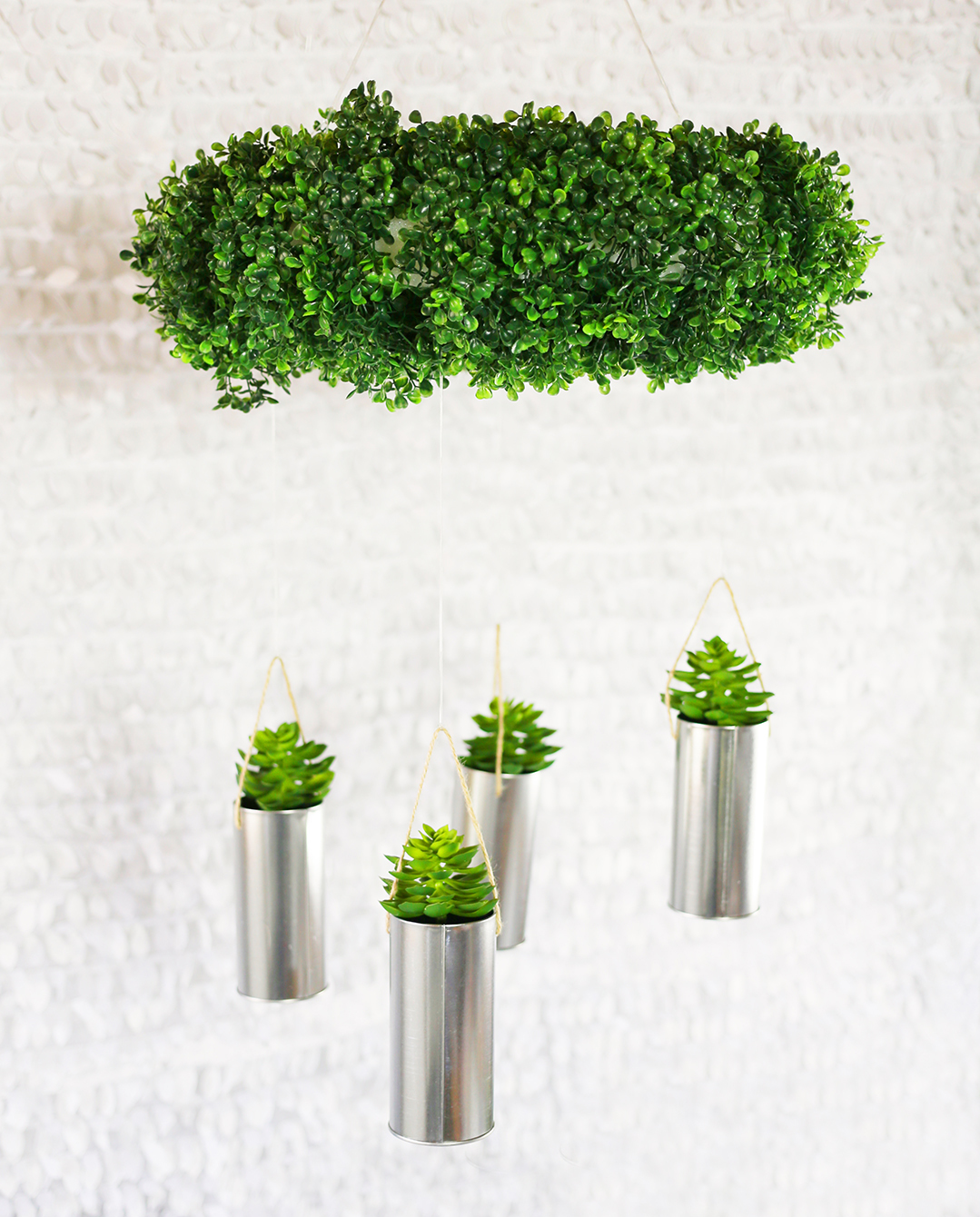 DIY Greenery Chandelier