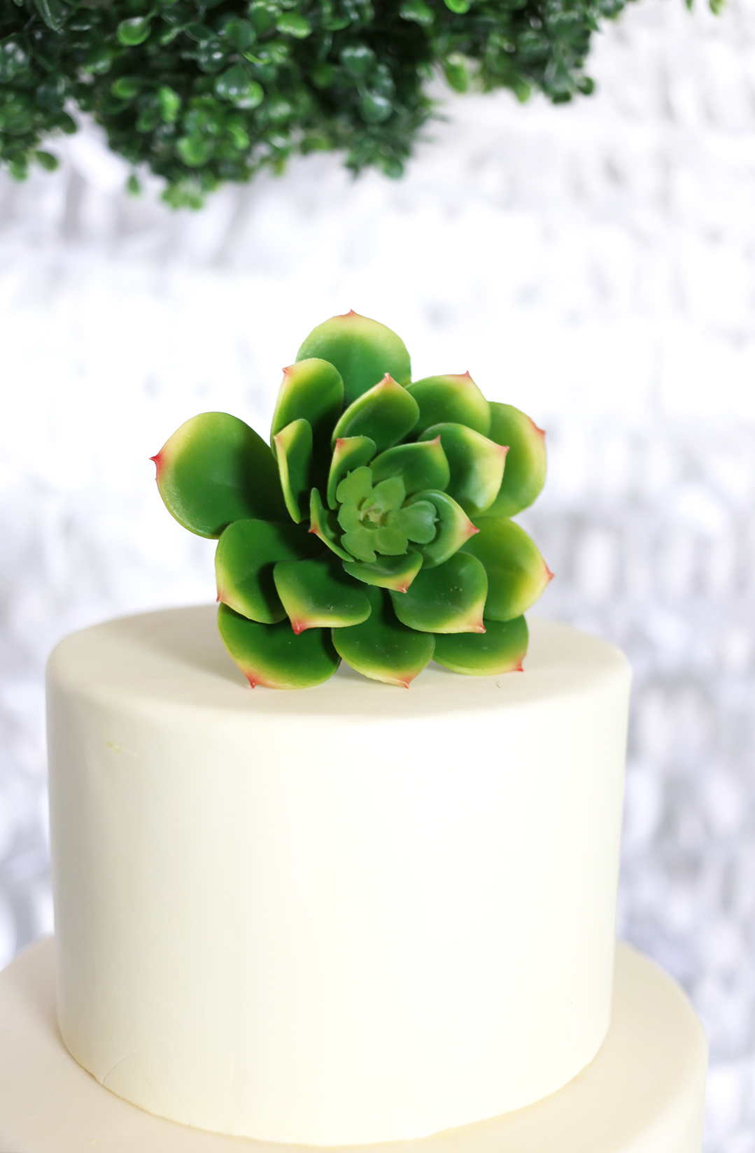 Pantone Greenery Faux Wedding Cake
