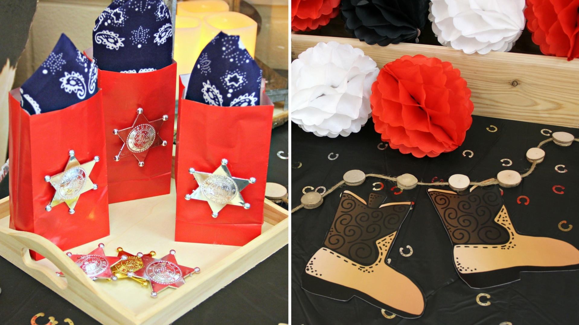 Decorate your table with western-themed items from Oriental Trading.