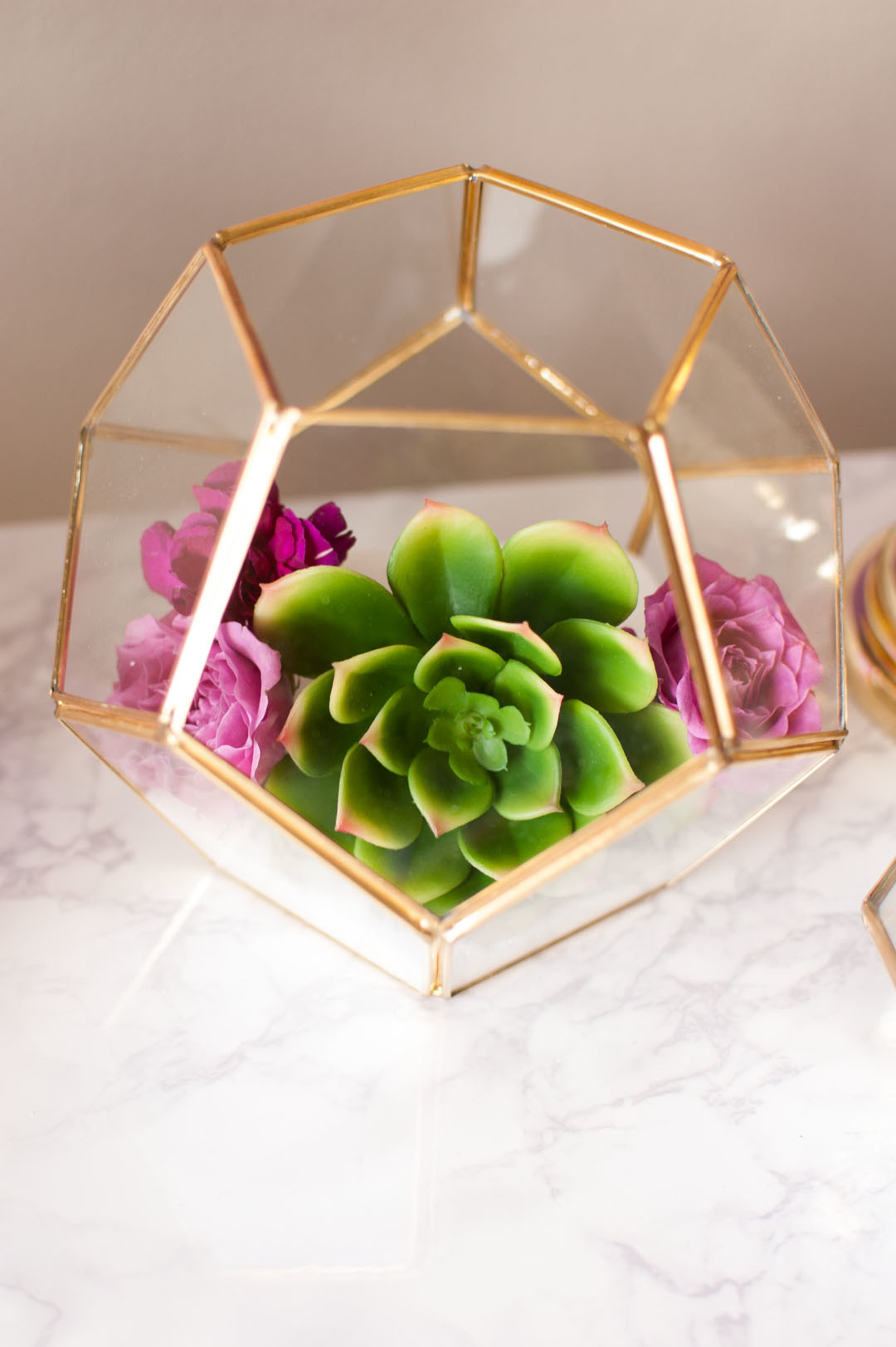 Looking for a chic Bridal Shower Theme? Check out our Purple Geometric Terrarium Bridal Shower with the help of Oriental Trading.