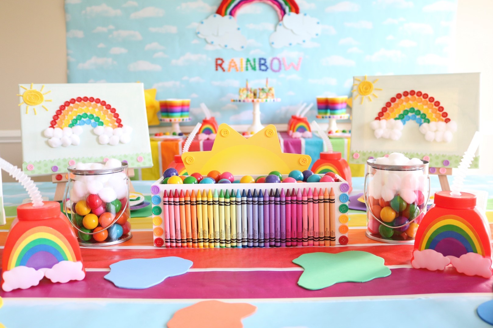 Rainbow Arts and Crafts Party Ideas