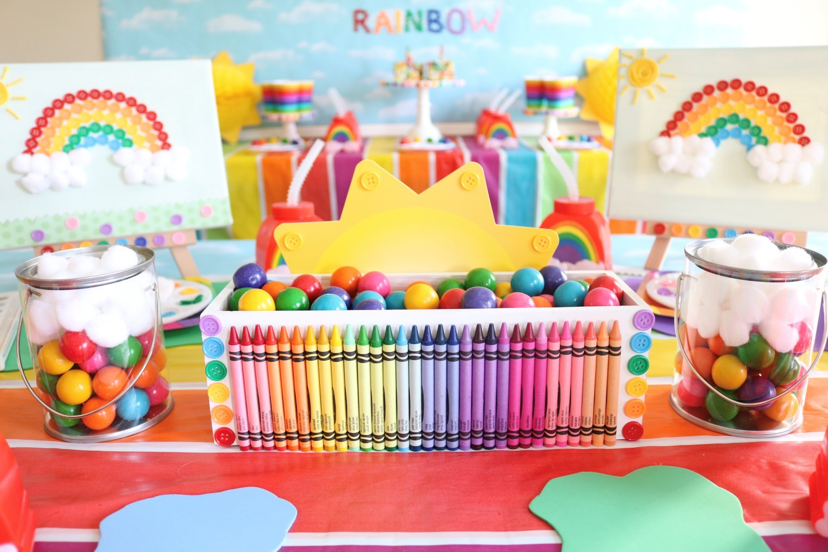 Rainbow Arts and Crafts Party Ideas