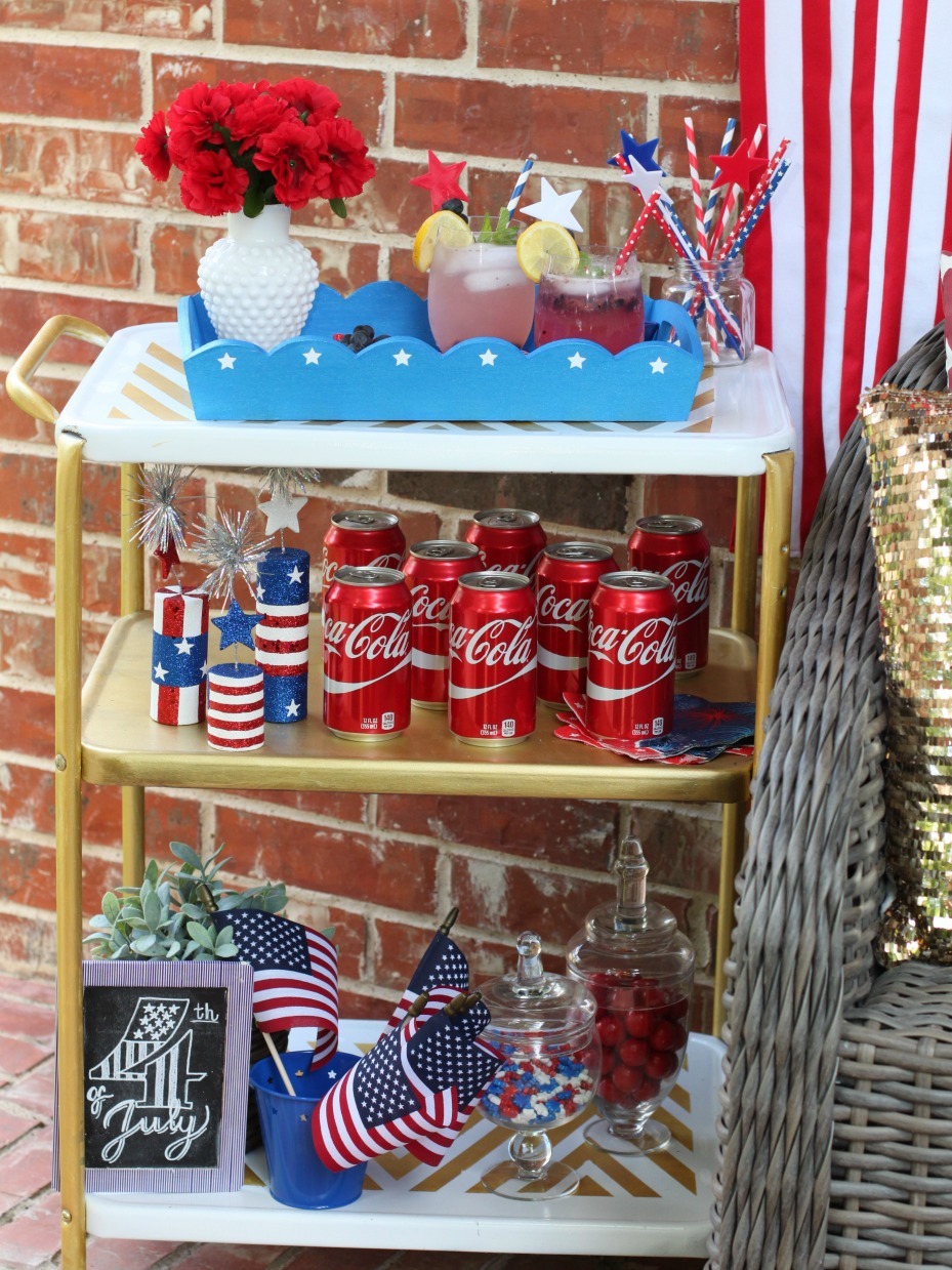 Patriotic Bar Cart