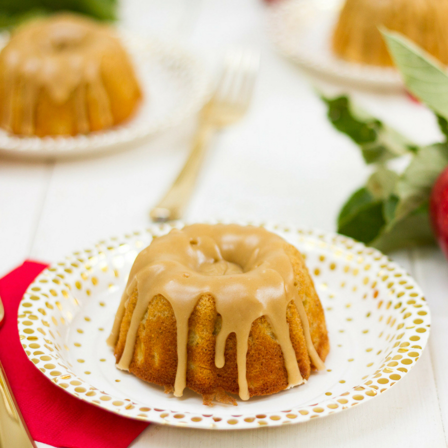 Mini Apple Spice Bundt Cakes With Caramel Fun