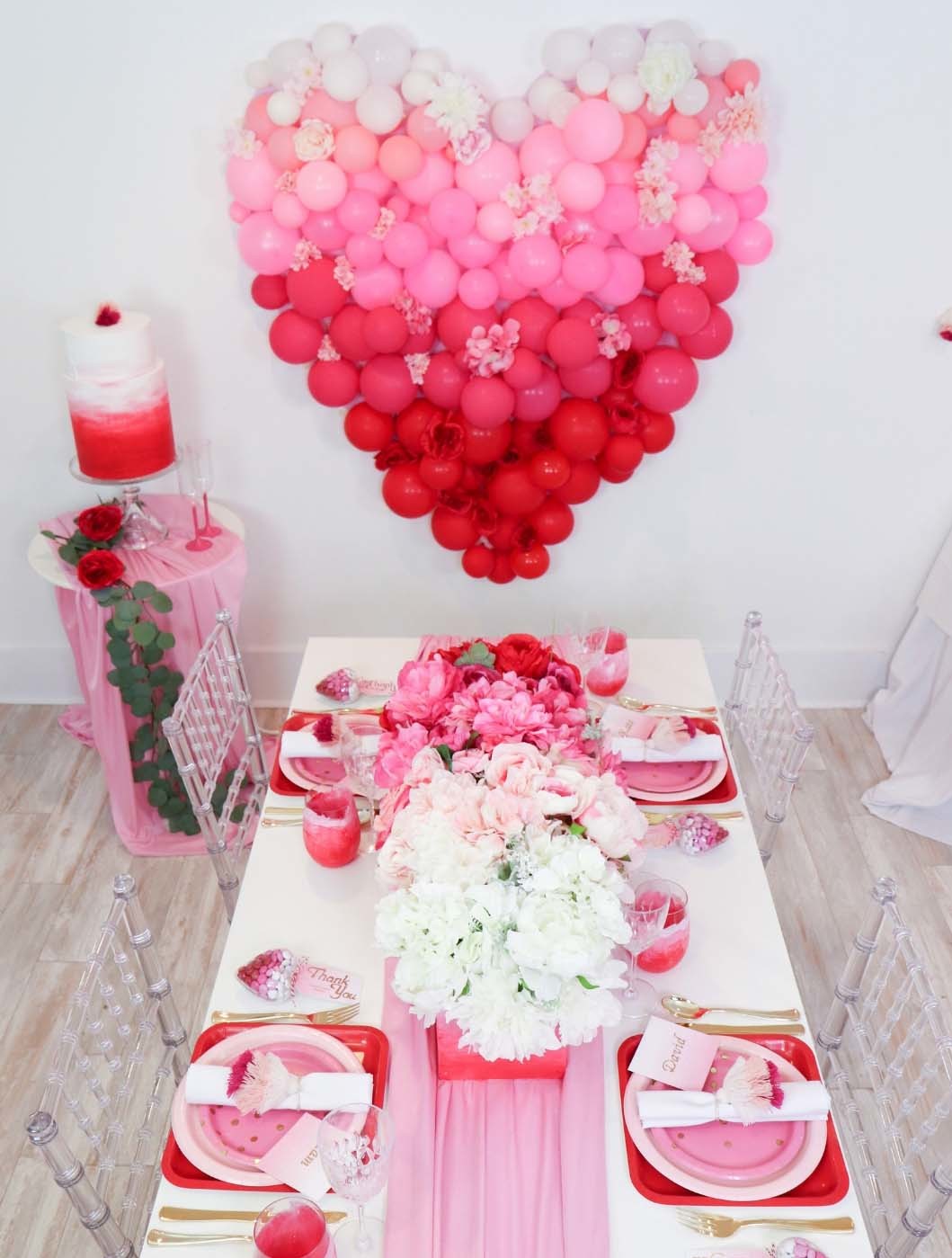 Red & Pink Ombre Wedding | Fun365