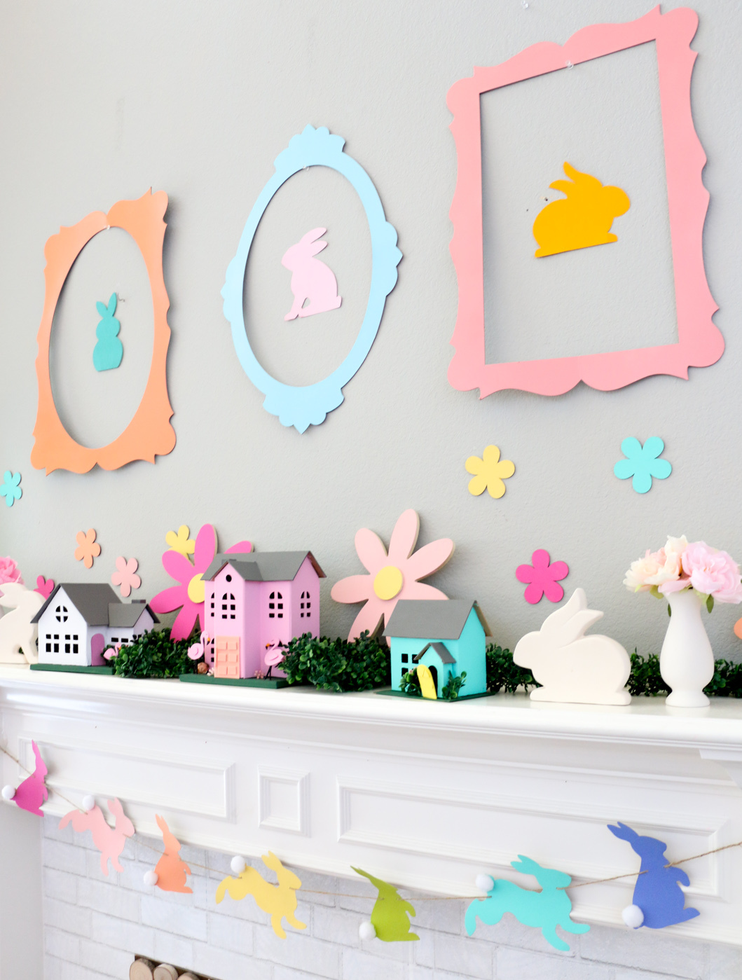 Bright Spring & Easter Mantel | Fun365