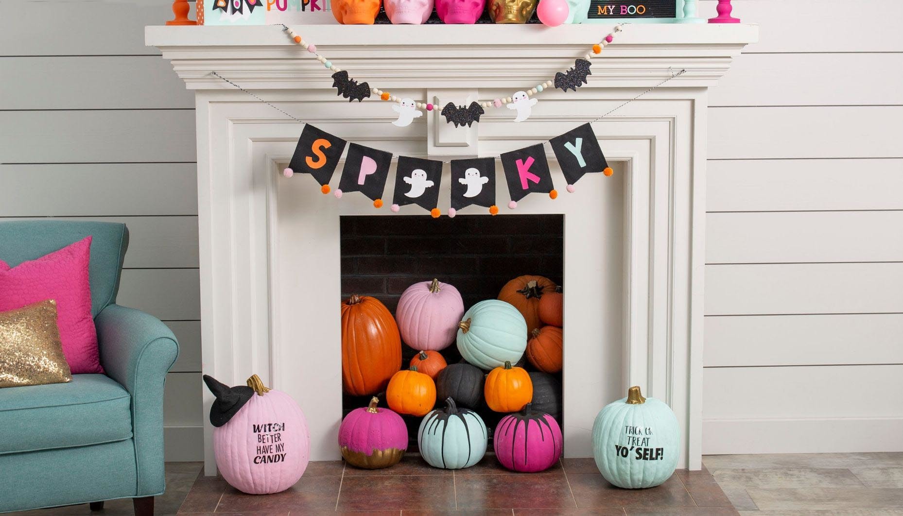 Creepy & Kawaii Halloween Mantel | Fun365