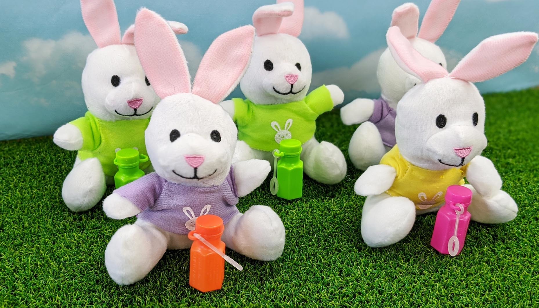 Bunny on a bookshelf behavior and treat ideas for Easter