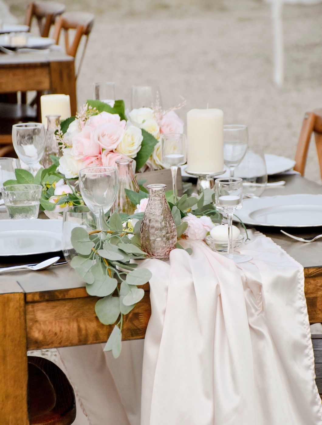 spring barn tablescape