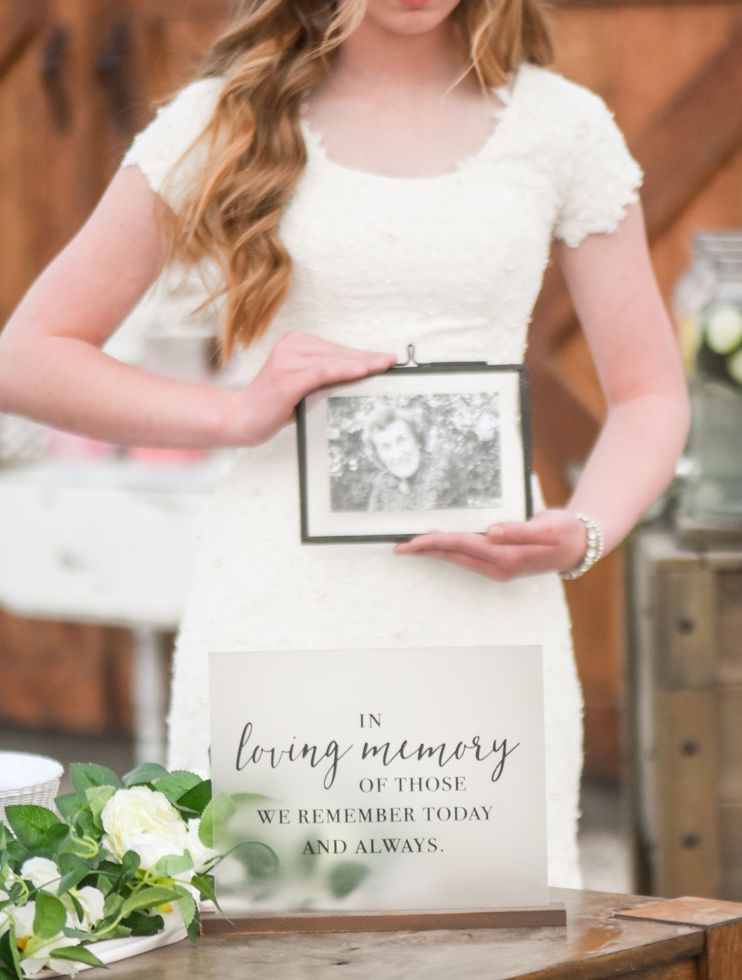 in loving memory wedding sign