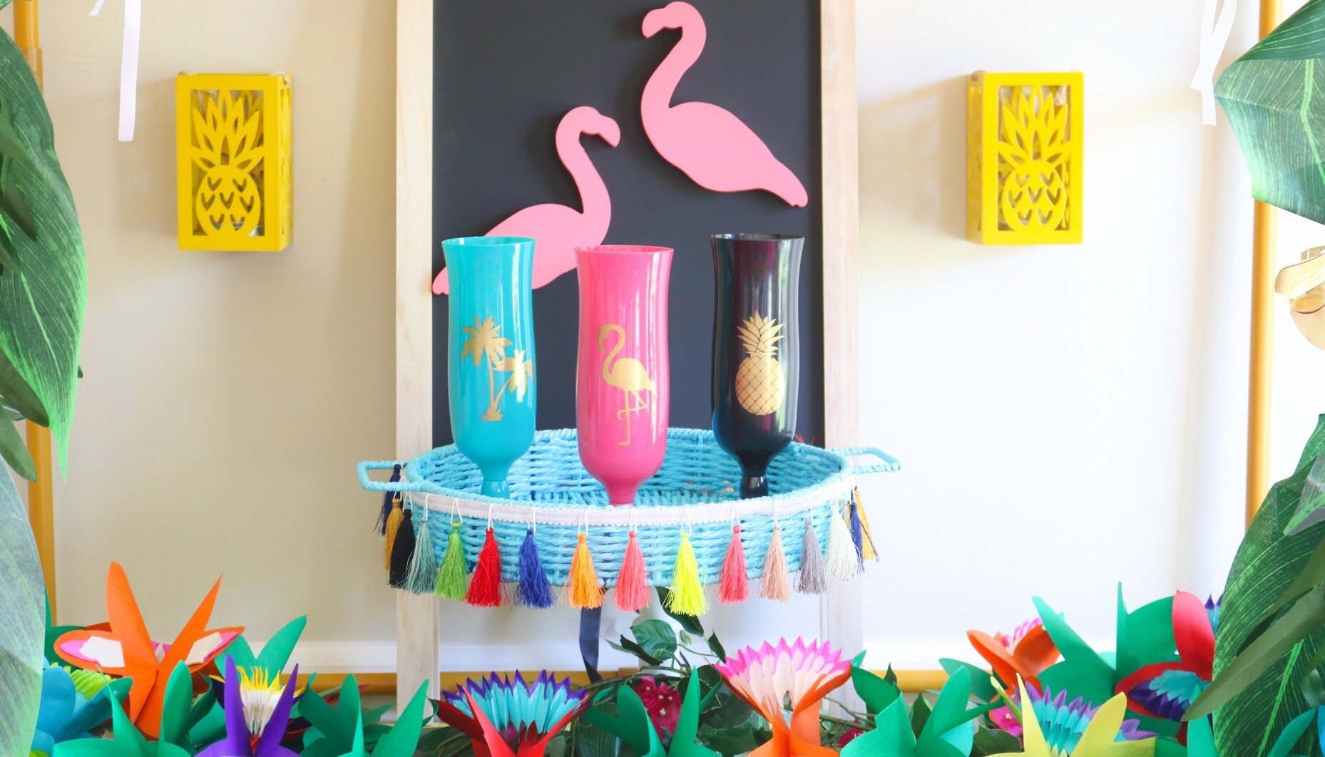 tropical party flamingo anniversaire flamants roses