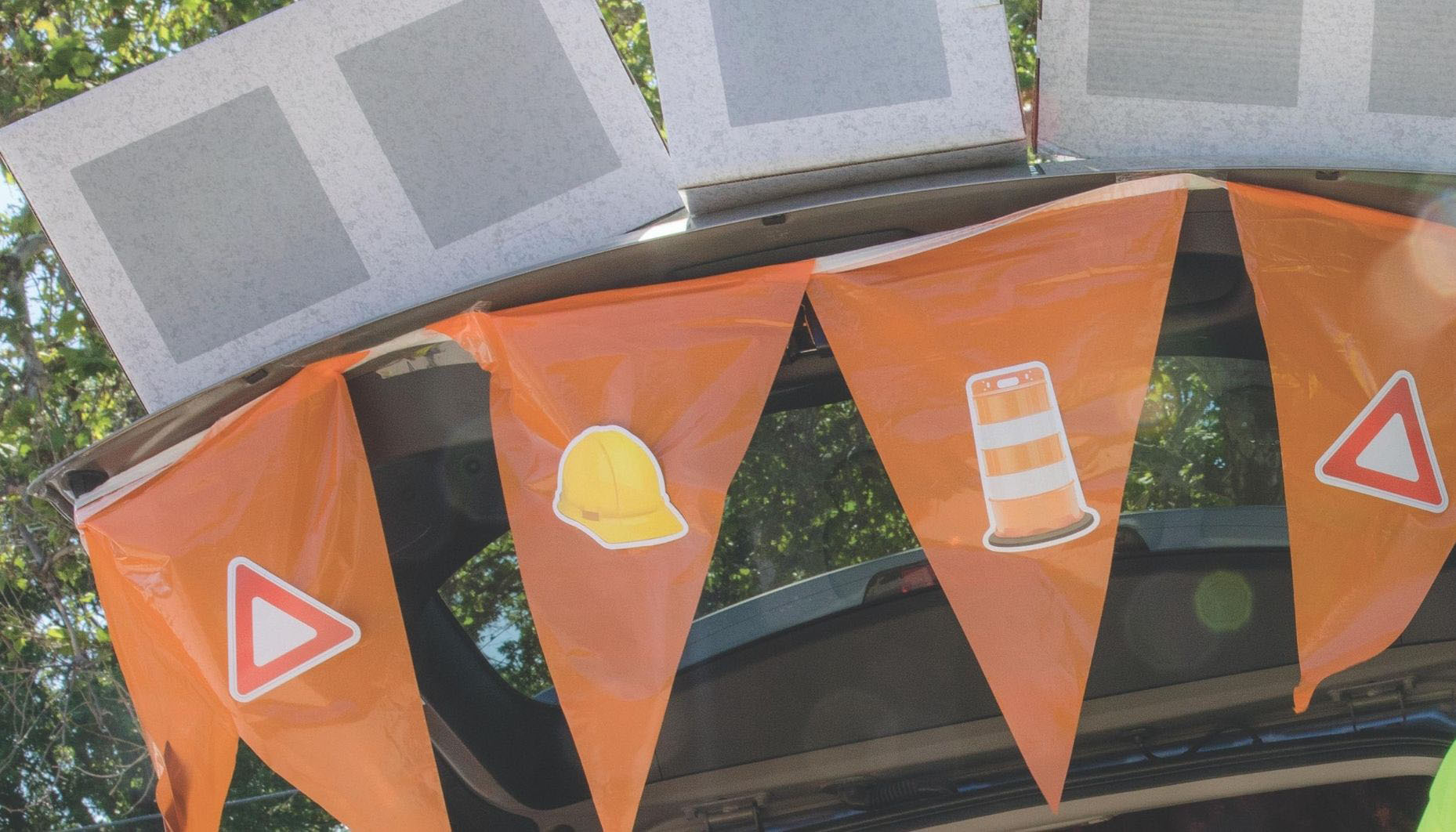 Construction Trunk or treat banner