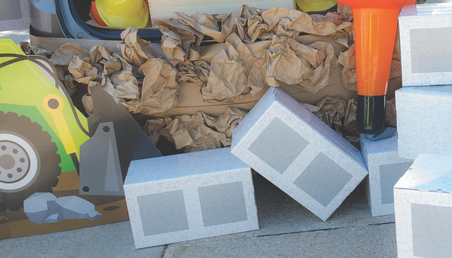 construction trunk or treat kraft paper