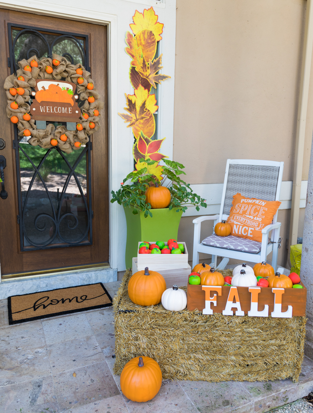 Fall Harvest Box and Haybale