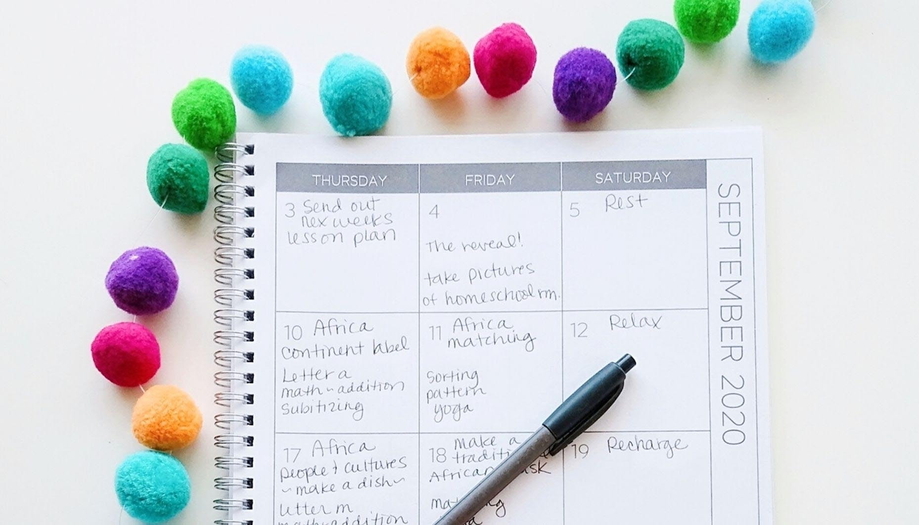 homeschool lesson planner