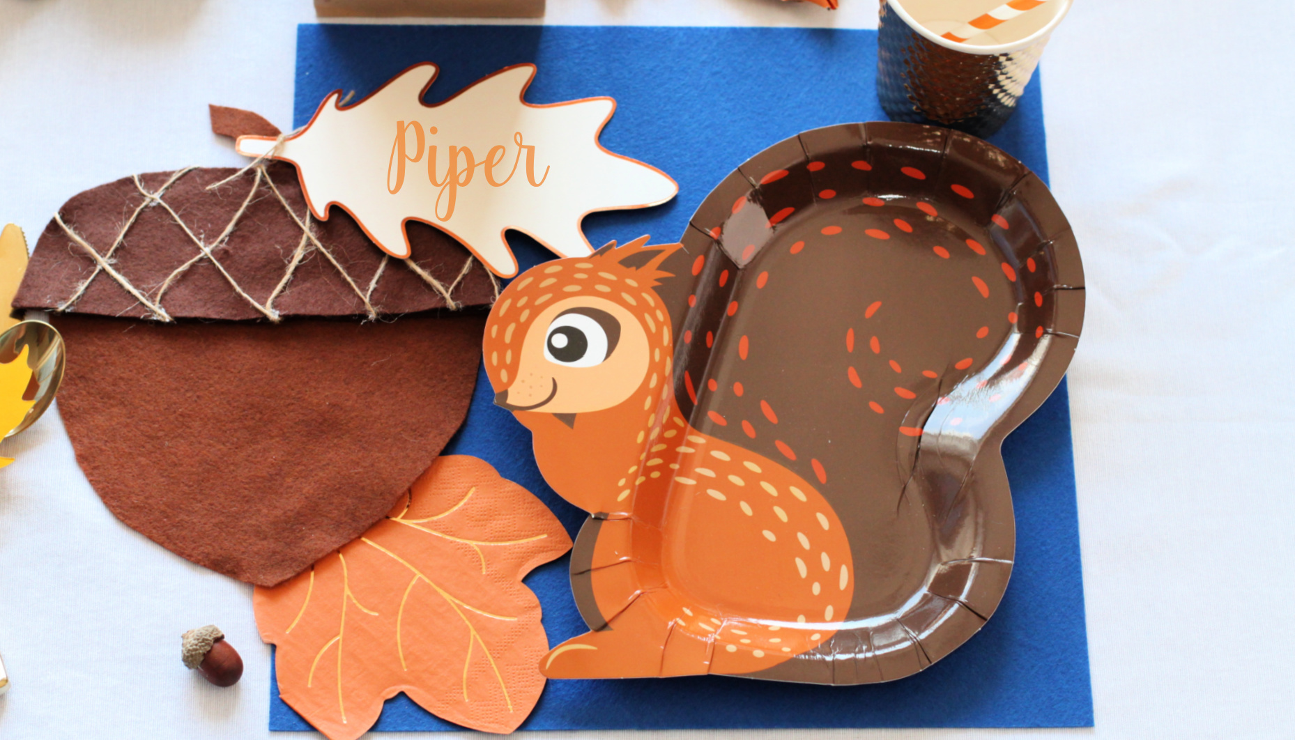 DIY Acorn Felt Placemat