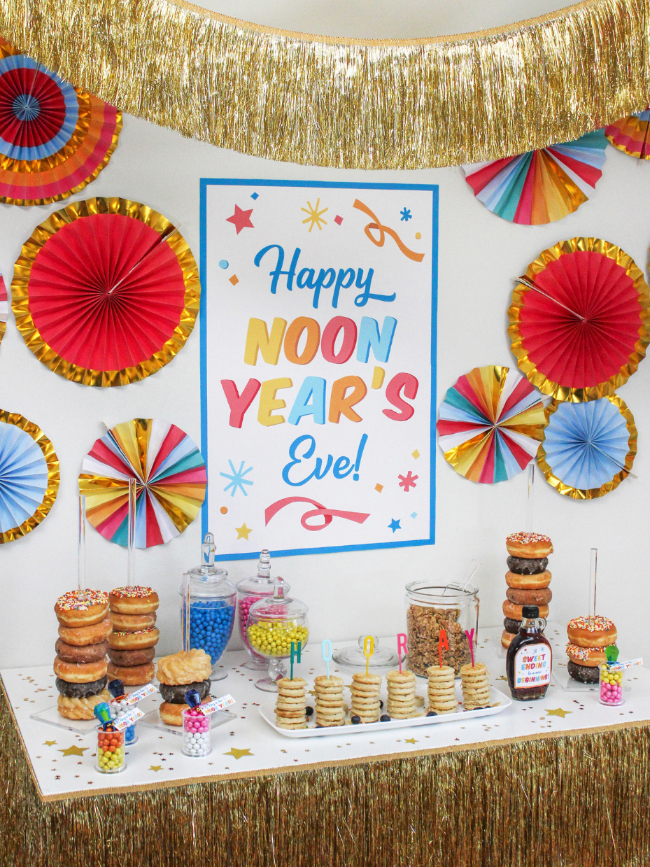 Close up photo of food table